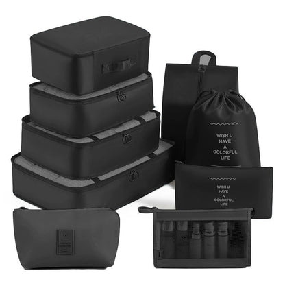 7/8/9-piece Set Travel Storage Bags,Digital Toiletries Shoes Clothes Organizer bag Suitcase Clothes Tidy Pouch,Packing Cubes Set