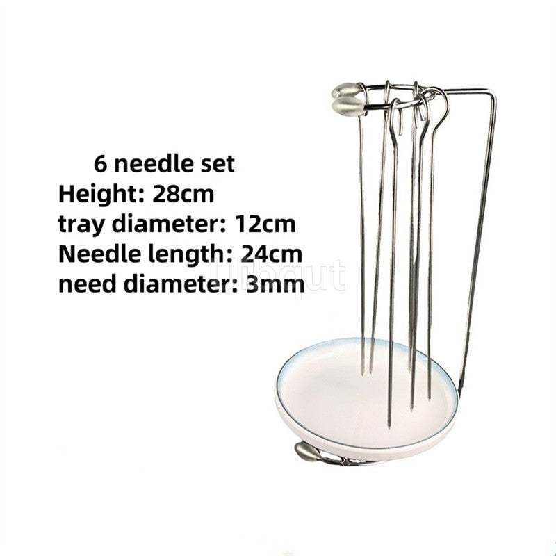 Kebab Barbecue Rack BBQ Cookware Roaster Rack Grill Vertical Stand Spanish outdoor BBQ Skewer Rack for Picnic Party Meat Sausage