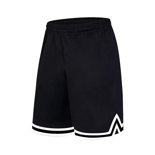 Knee Length Basketball Shorts Men Striped Loose Running Sport Gym Dry Fit Mesh Breathable Fitness Training Workout Bottom Male