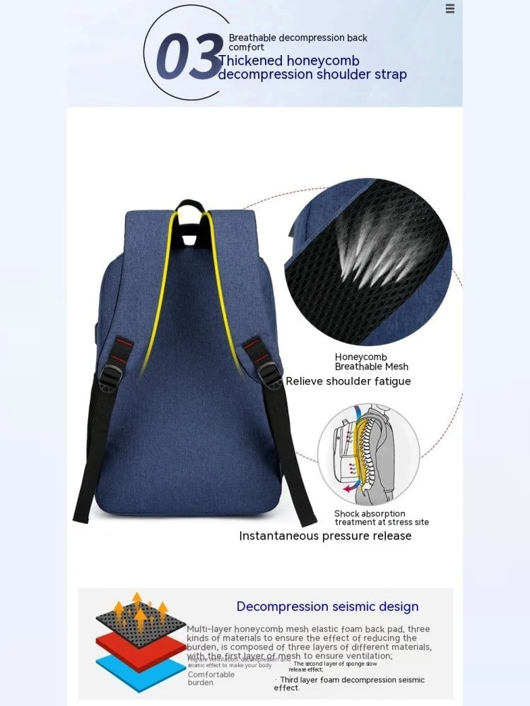 Mochila Masculina Grande Capacidade Simples Moda Viagem Feminina Estudante Notebook