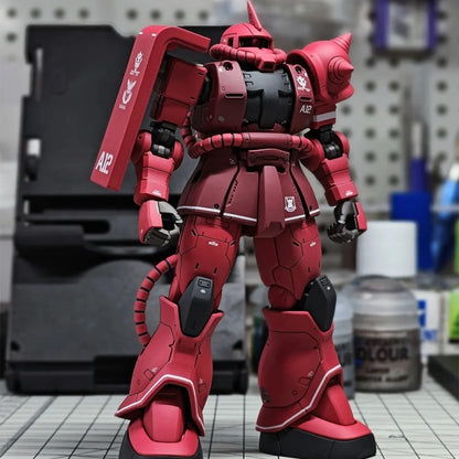 GTO Char's Zaku HG 1/144 Mech Assembly Model Kit Action Figures Desktop Decoration Doll Boys' Puzzle Toys Gift Collectible