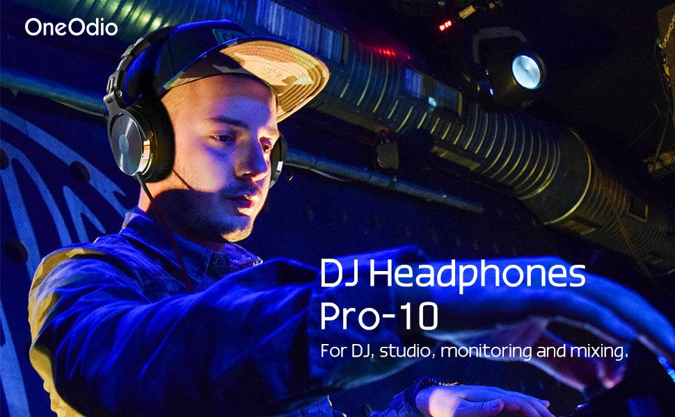 Oneodio Pro 10 Wired Studio Headphones Stereo Professional DJ Headphone with Mic Over Ear Monitor Earphones Bass Headsets