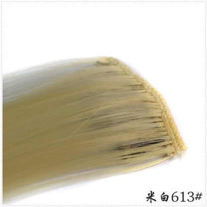 LIHUI Longo Liso Colorido Aplique de Cabelo Extensões de Cabelo com Clipe Mechas Arco-Íris Destaque Cabelo Sintético Rosa em Clipe