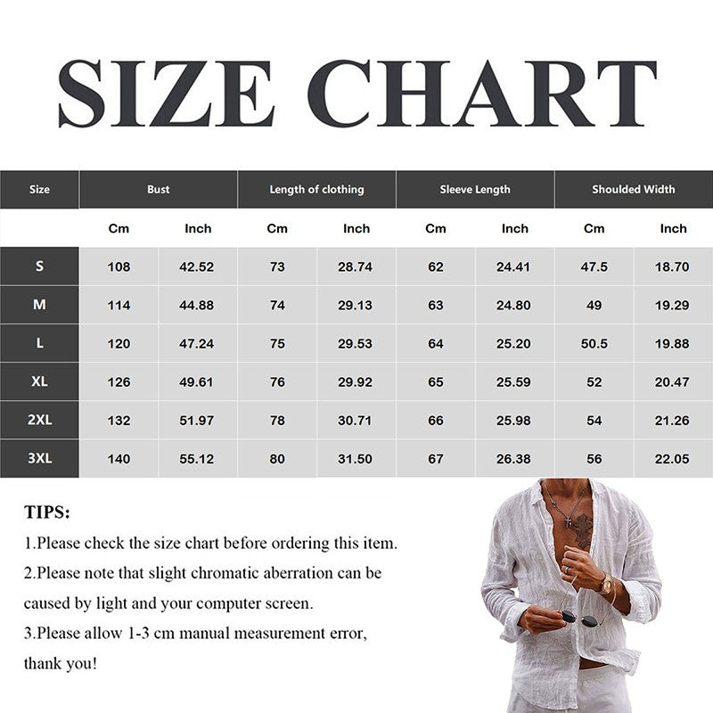 New Men's Spring Summer Shirt Cotton Comfortable Casual Lapel Cardigan Striped Single Breasted Long Sleeve Tops