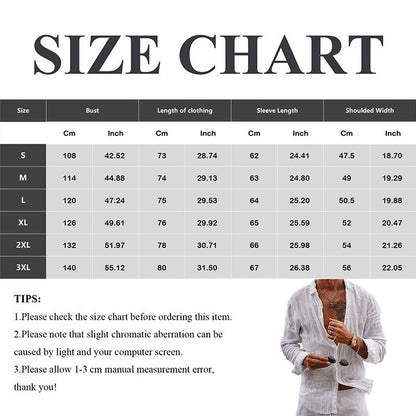 New Men's Spring Summer Shirt Cotton Comfortable Casual Lapel Cardigan Striped Single Breasted Long Sleeve Tops