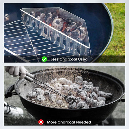 2PCS Charcoal Basket BBQ Charcoal Grill Basket Holders Grilling Accessories Replacement for Grill Accessories