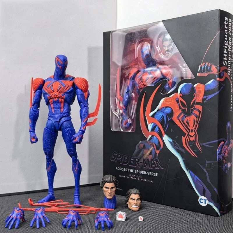 Ct Toys Homem-Aranha Mafex 185 Traje Clássico Anime Figure Ver Miles Morales 2099 Homem-Aranha Boneco de Ação Brinquedos Presente Infantil