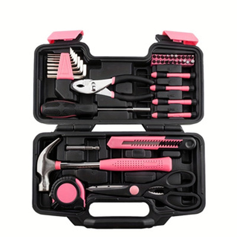 Kit de Ferramentas Rosa para Uso Geral com 39 Peças para Meninas, Senhoras e Mulheres - inclui Todas as Ferramentas Essenciais para Casa, Garagem, Escritório e Dormitório Universitário
