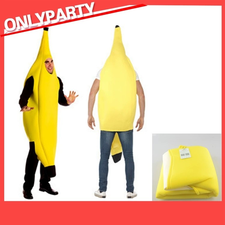 Halloween Adult Funny Cosplay Fruit Vegetable Costume Banana Carnival Dress Up Outfit Couple Party Purim Fancy Dress Stage Show