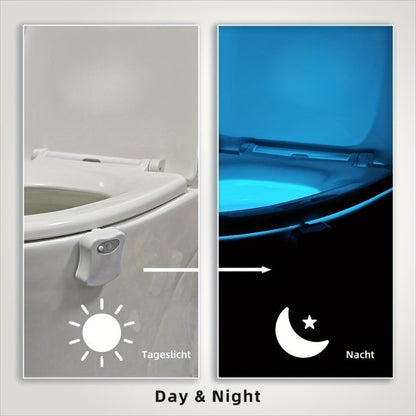 16-Color Motion-Sensing Toilet Seat Night Light with Motion Sensor