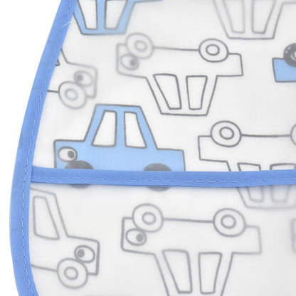 High Quality Cartoon Pattern EVA Waterproof Pocket Lunch Feeding Bibs Adjustable Baby Bibs Cute Child Baby Apron Kids Burp Cloth