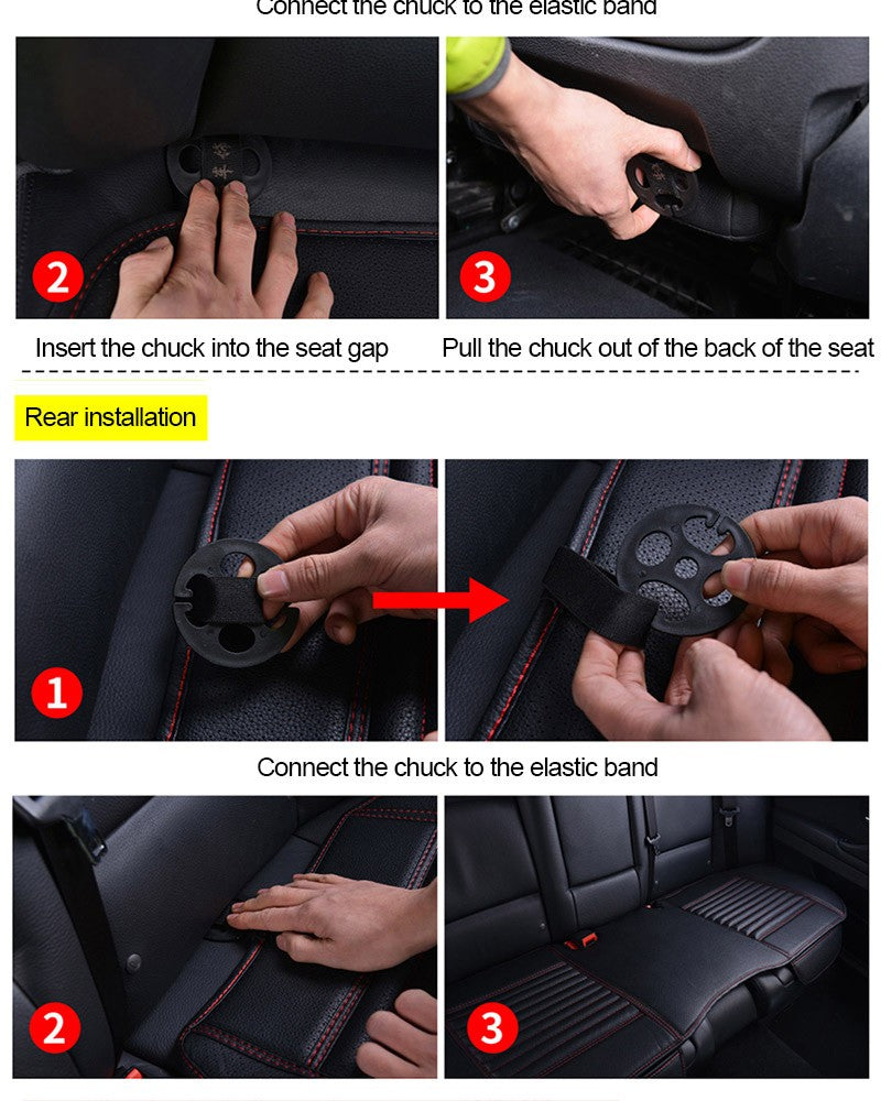 SEAMETAL Breathable Car Seat Cover Waterproof Wear-Resistant PU Seat Cushion Anti Scratch Seat Protector Universal for Sedan Suv