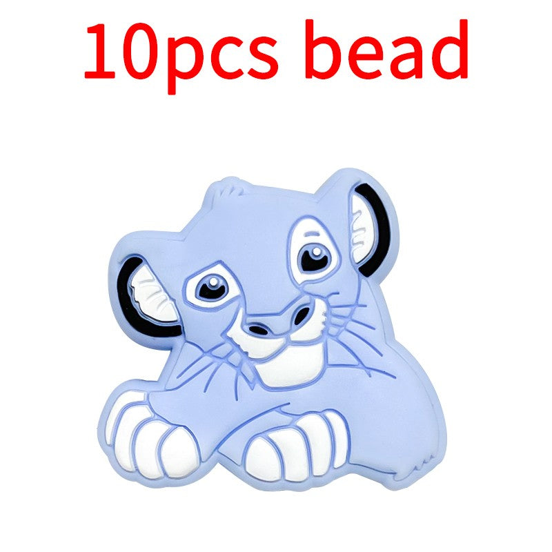 10pcs Mickey Minnie Silicone Pacifier Clips Food Grade Teethers For Baby DIY Baby Soother Nursing Pacifier Chain Accessories