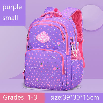Mochilas escolares infantis ortopédicas para meninas, com estampa de frutas e flores, para 1º ao 6º ano, mochila adolescente
