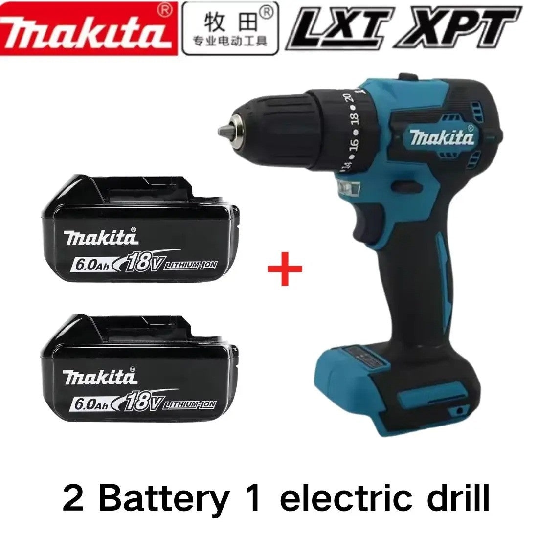 Bateria Recarregável Original Makita 18V 9Ah 6Ah 5Ah para Ferramentas Elétricas Makita Bateria de íons de lítio 18v de Substituição + carregador + furadeira elétrica