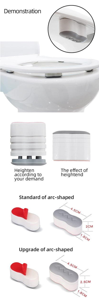 4 peças almofada universal para tampa de vaso sanitário, junta antiderrapante, almofadas para assento de vaso sanitário, amortecedores, absorvedor de choque, kits de assento de vaso sanitário para banheiro