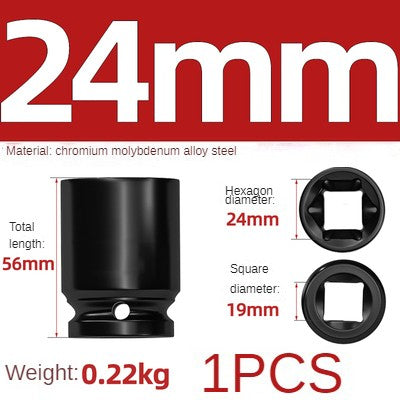 Conjunto de Soquetes Sextavados Reforçados de 3/4 de Polegada 17-50mm, Chave Pneumática, Conjunto de Bicos, Ferramentas de Mecânico, Ferramenta Manual