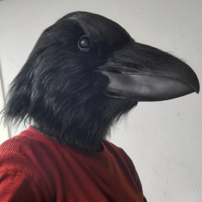 Funny Bird Mask Black Latex Cosplay Crow Masks Horror Beak Adult Halloween Cosplay Prop Fancy Dress Toys Masquerade Mask Joker