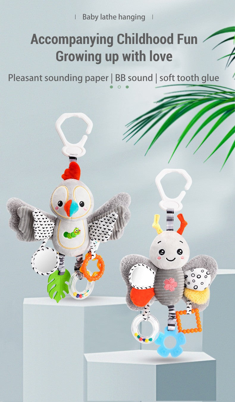 Chocalhos de Bebê Móbiles Desenho Animado Sino Animal Brinquedo Crianças Educação Precoce Desenvolvimento Sensorial Aperto de Mão Coelho Pinguim Chocalhos Brinquedos Presente