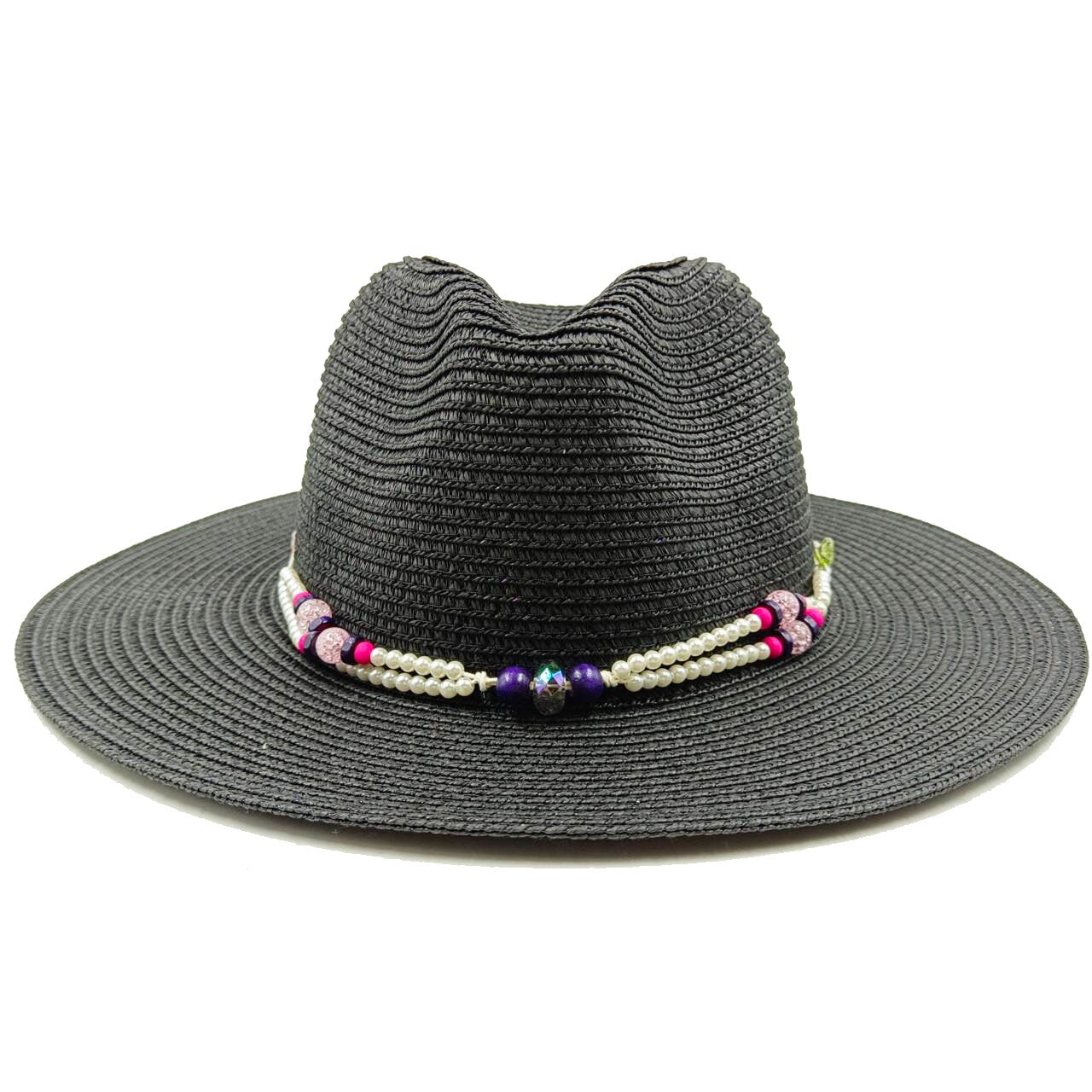 Rose Red Summer Straw Hat Jazz Top Visor Hat New Accessories Outdoor Summer Visor Beach Hat  sombreros