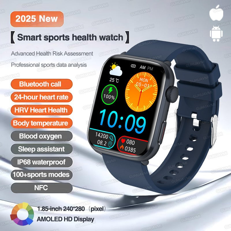2025 Novo Para Xiaomi Redmi Watch 5 Chamada Bluetooth GPS Rastreamento NFC Frequência cardíaca IP68 À prova d'água Esporte Fitness Pulseira inteligente Unissex