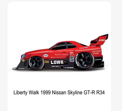 Maisto 1:64 1999 Nissan Skyline Gt-r R34 R 34 Estático Modelo de Carro em Liga Pequena Peça de Coleção e Exibição