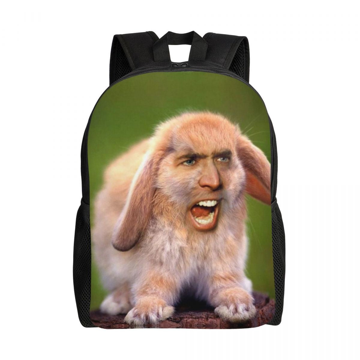 Custom Nicolas Cage Meme Laptop Backpack Women Men Basic Bookbag for College School Student Funny Bags
