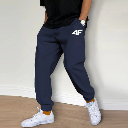 2025 Men's Casual Versatile Sweatpants Trend Print Elastic Waist Jogging Pants Outdoor Sports Daily Tracksuit Trousers