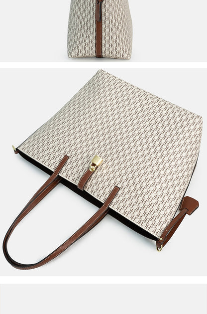 CH Elegant Light Luxury Practical With Bags Pure Color Simple Large Capacity Casual Resistant Brand Women's Bag Shoulder Bag