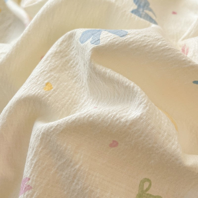 Cute Duvet Cover Set 3-Piece Breathable Ultra-Soft Bedding Set with 1 Duvet Cover and 2 Pillowcases, Sweet Girly Bed Set Decor