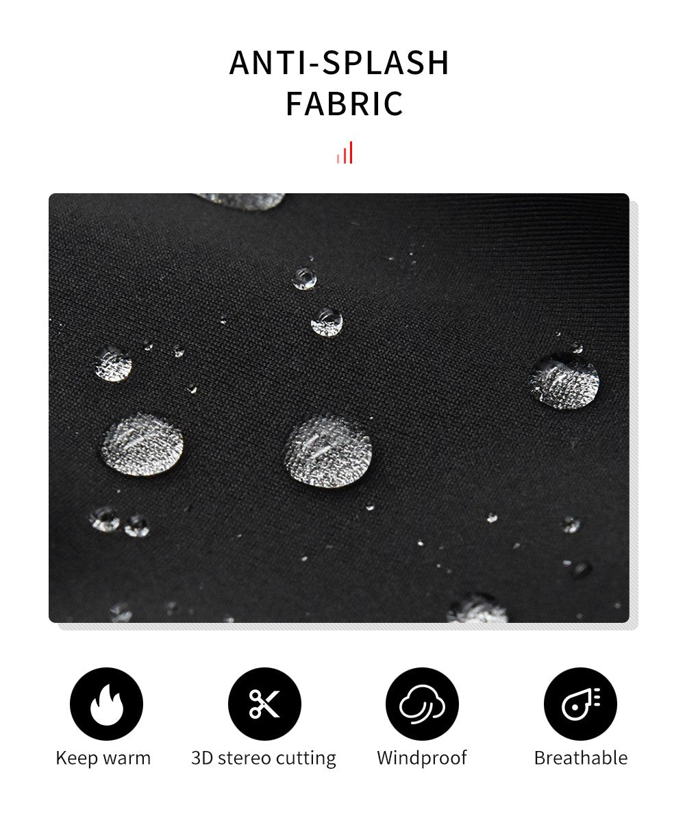 WOSAWE Men's Cycling Jersey Winter Thermal Long Sleeve Fleece MTB Cycling Jacket Bicycle Top Bike Clothing with 3 Rear Pockets