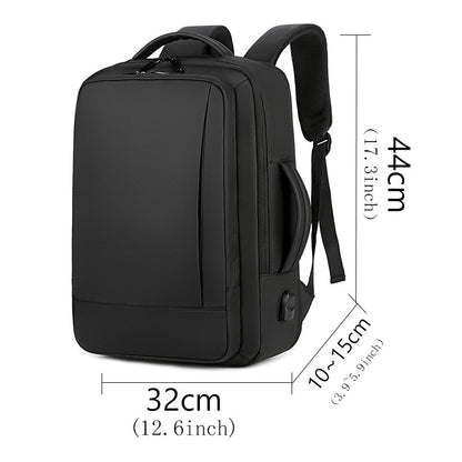 1Pcs Expandable Travel Backpack, Business casual men's backpack,with USB charging,waterproof fabric,suitable for daily commuting