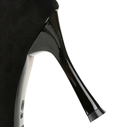 Autumn Simple Elegant 10cm 7cm High Heels Stiletto Womens Shoes Pointed Black Etiquette Professional Single Shoes Wedding Shoes