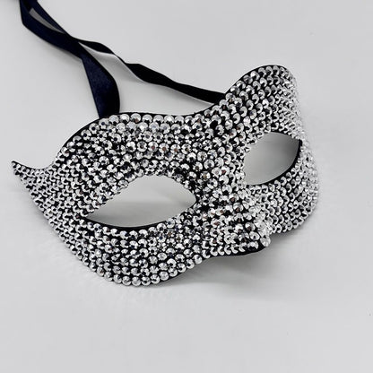 Party Masquerade Mask For Man and Women Full Diamond Half-Face Halloween Performance Entertainment Mask Fashion Eye Mask