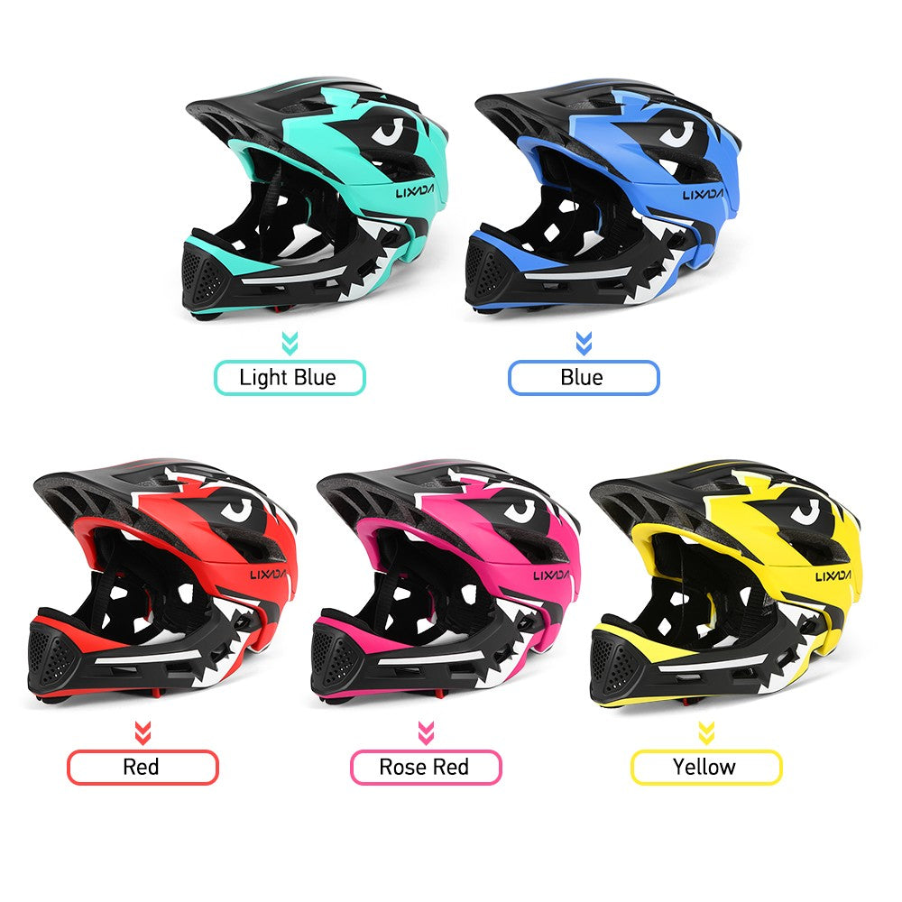 Capacete de bicicleta Lixada infantil destacável de rosto inteiro Capacete infantil esportivo para ciclismo mtb motocicleta skate patins
