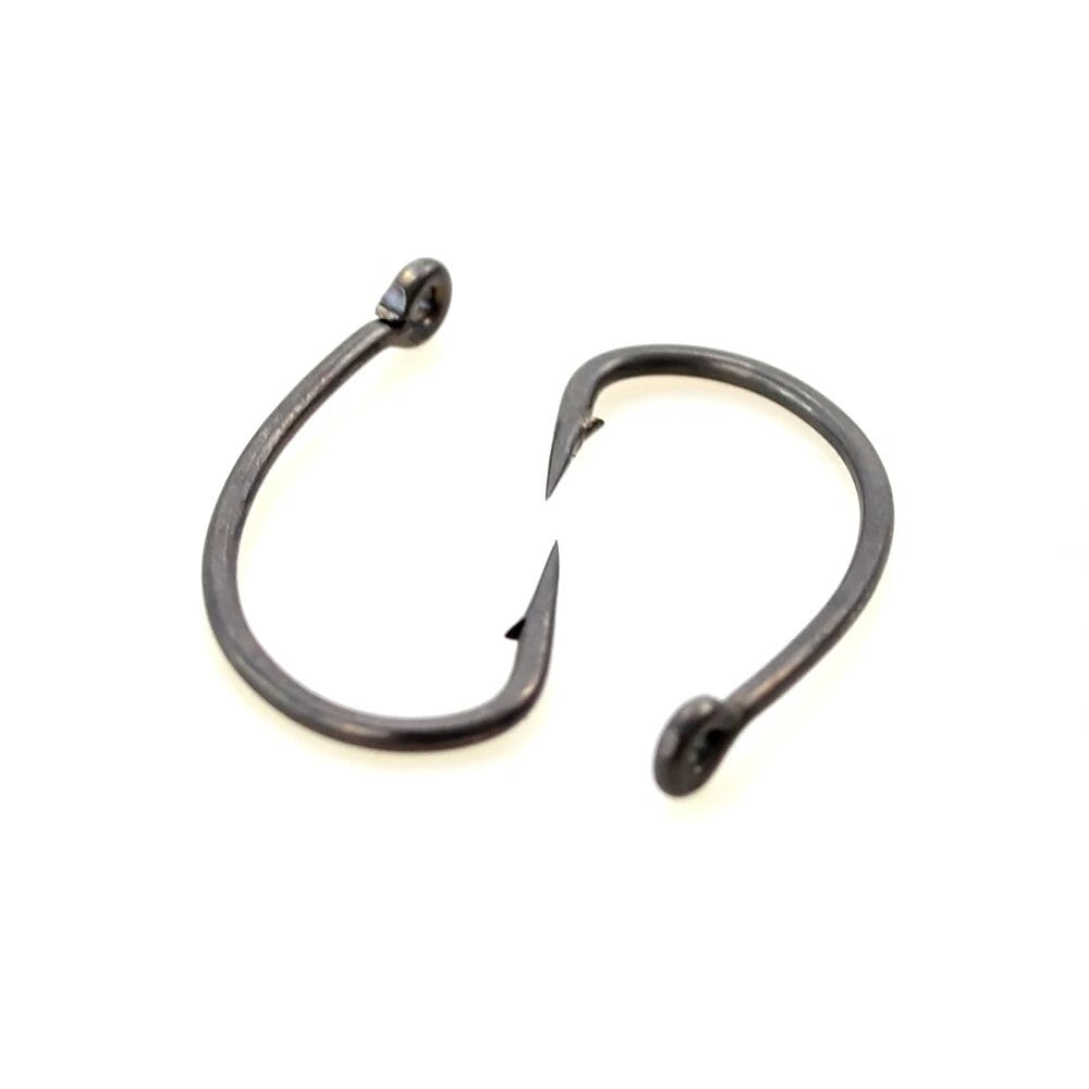 Hirisi 15x Anzóis de Pesca de Carpa Com Olhal Micro Farpa Aço de Alto Carbono Anzóis Revestidos de PTFE Acessórios de Pesca X915