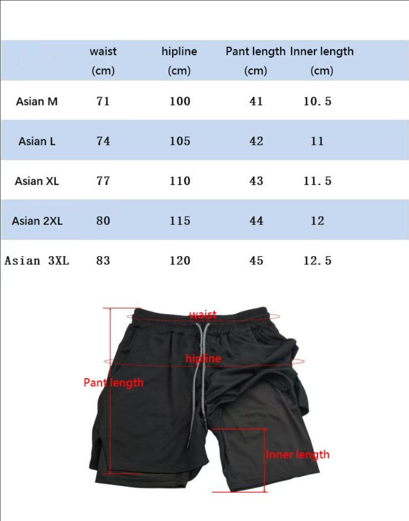 New sports shorts 2 in 1, male, breathable and informal sportswear, double layer, running, M-3XL basketball shorts