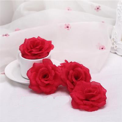 10pcs 8cm Black Artificial Rose Silk Flower Heads Decorative Flowers for Wedding Home Birthday Party New Year Banquet Decoration