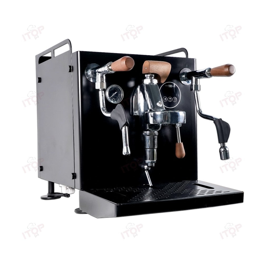 Máquina de Café Espresso com Bomba Rotativa E61 110V-240V Extração 9 Bar Caldeira de Vapor 3L + Extração 1L 3200W