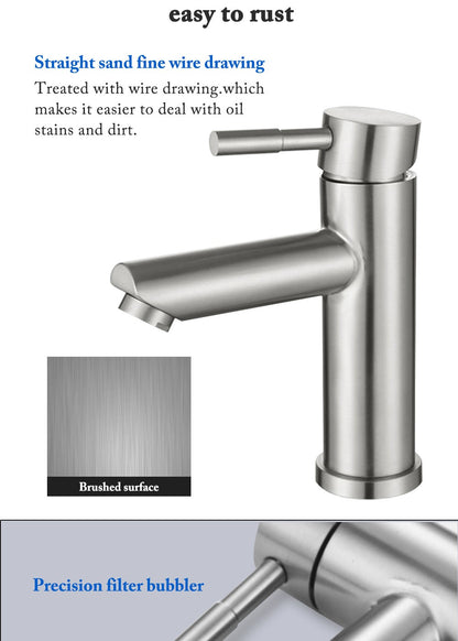 Bathroom Faucets Hot and Cold Mixer Faucets Vanity Bathroom Kitchen Deck Mounted Bathroom Sink Faucets?hose not include?