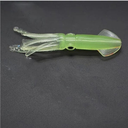 BURLE Luminous Soft Lures Mix Polvo Oleado Saias Macias Lulas Iscas Artificiais Lula Artificial Jig Iscas de Pesca Personalizadas