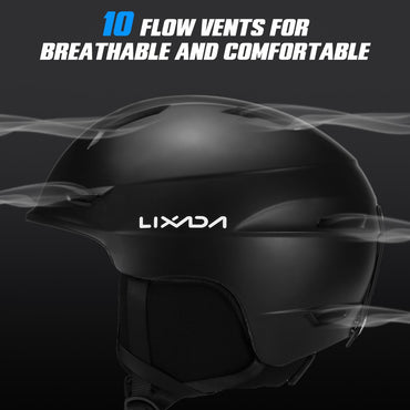 Snowboard Helmet Detachable Earmuff Men Women Safety Skiing Helmet with Goggle Fixed Strap Professional Skiing Snow Sports