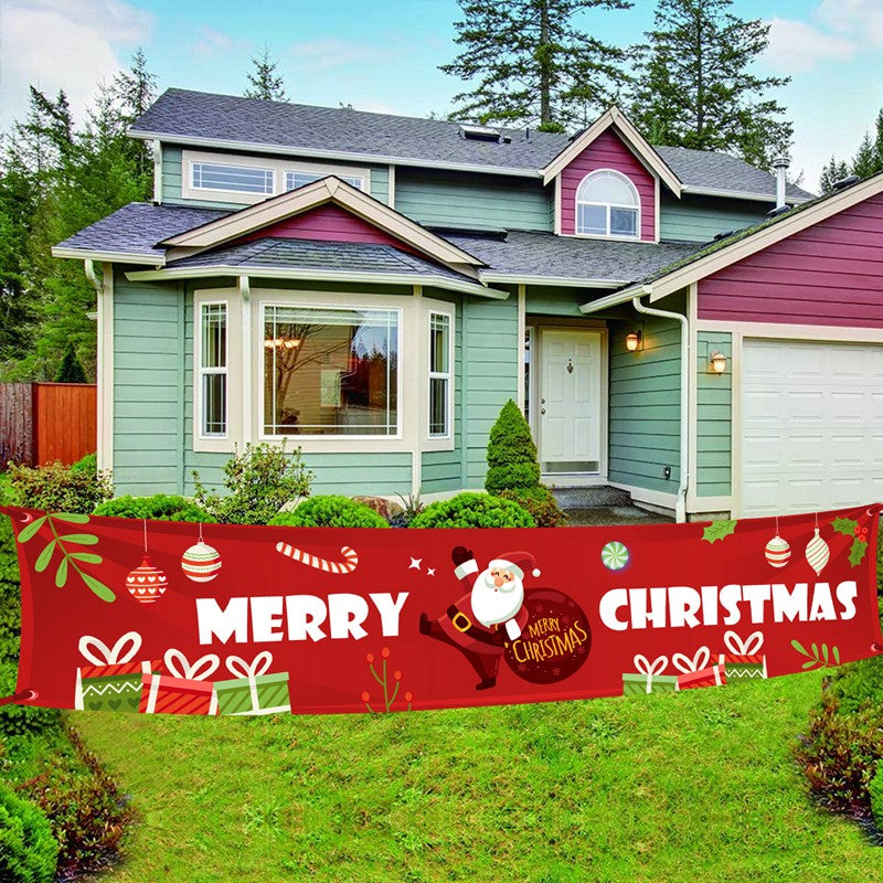 Christmas Outdoor Banner Merry Christmas Decorations For Home 2025 Outdoor Decor Xmas Navidad Noel Natal Happy New Year 2026