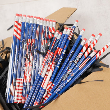 24Pcs Independence Day Theme HB Writing Painting for 4th of July American USA National Day Party Favors School Rewards