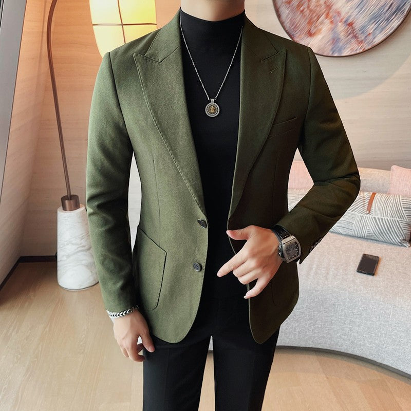 Blazer Jackets Men's Clothing High Quality Autumn Winter Thick Warm Mens Jackets And Coats Business Formal Wear Slim Fit Blazers