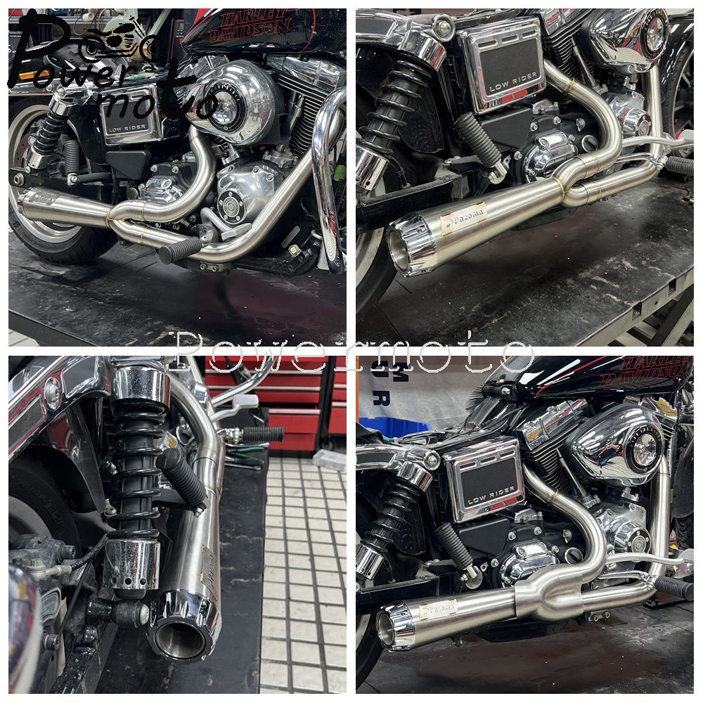 2-into-1 Full Systems Exhaust Motorcycle Complete Muffler For Harley  M8 Touring Road Glide CVO Street Electra Glide Road King