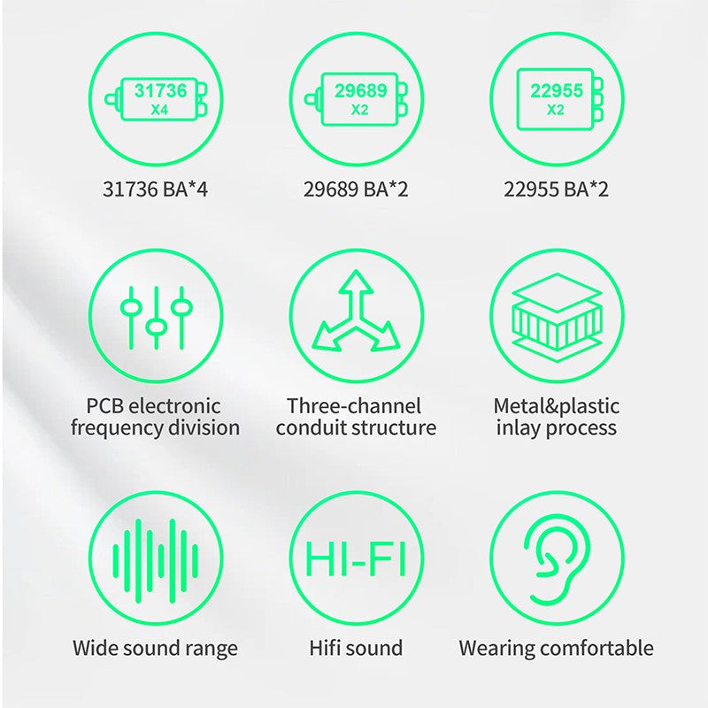 KZ AS16 Pro In Ear Wired Earphones 16BA Balanced Armature HIFI Bass Monitor Headphones  Noise Cancelling Earbuds Sport Headset