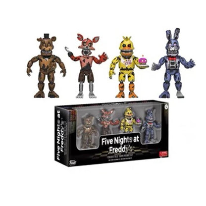 Figuras FNAF de 14cm Nightmare Freddy Bonnie Foxy Chica Boneco Articulado Blacklight Freddy Frostbe Coleção de Brinquedos