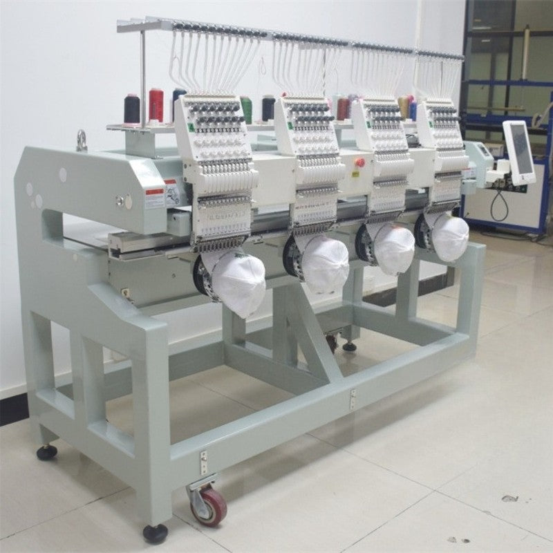 Multi Function 1204 4 Heads 15 Needles Industrial Automatic Computerized 3D Home Use New 1200 RPM Motor Cap Embroidery Machine