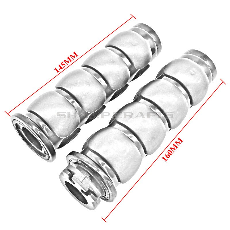 1" 25mm & 7/8'' 22mm Billet Rubber Flame Spike Hand Grips For Harley Honda Kawasaki Suzuki Yamaha  Bikes Cruiser Chopper Custom